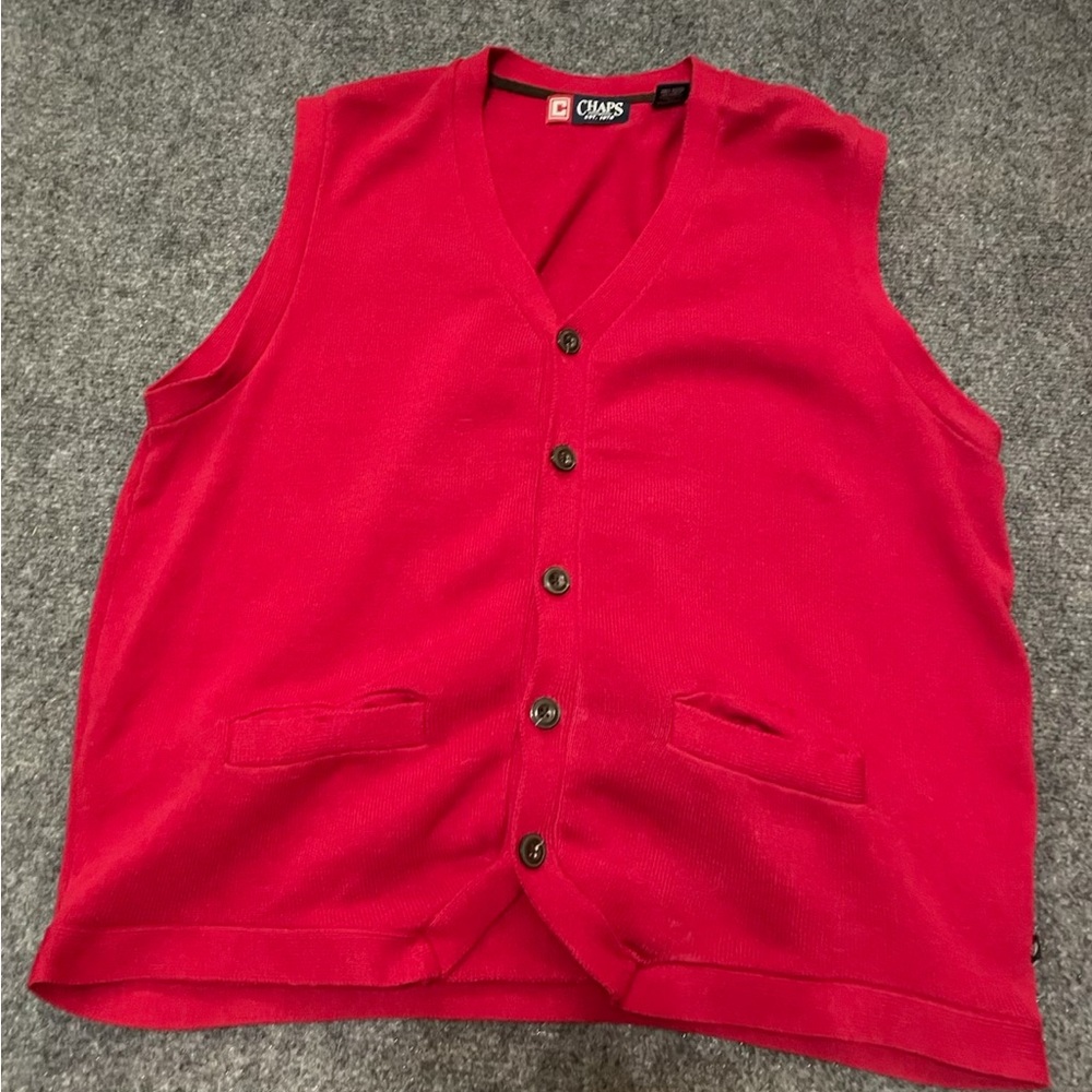 Vintage Chaps Button Up Vest